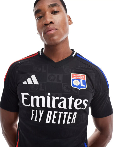 adidas Performance Olympique Lyonnais 24/25 Away jersey in black