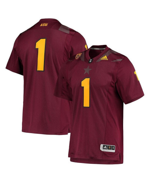 Men's 1 Maroon Arizona State Sun Devils Team Premier Football Jersey