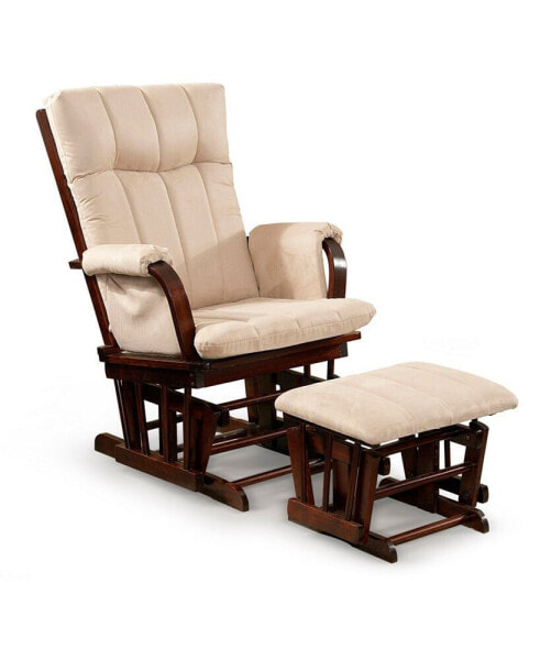 Кресло-качалка с подставкой для ног Artiva USA Home Deluxe Cushion 2-Piece Glider Chair and Ottoman Set