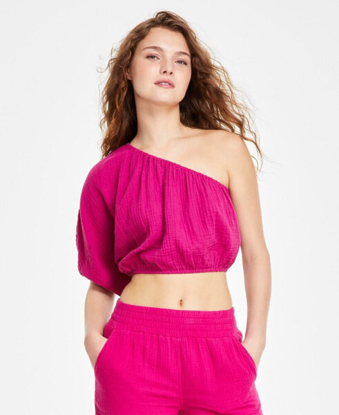 Women's One-Shoulder Cropped Top