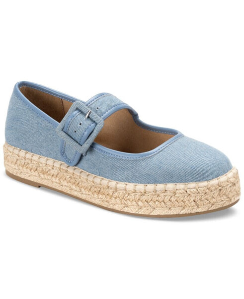 Women's Poppyy Buckle Espadrille Mary Janes, Created for Macy's