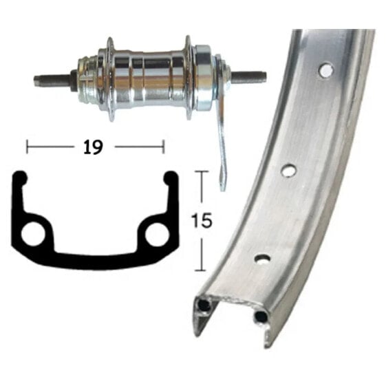 WINORA Skid 1s Wheel rear wheel