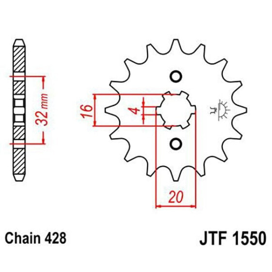 JT SPROCKETS 428 JTF1550.15 Steel Front Sprocket