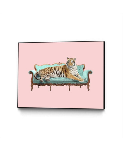 Robert Farkas Lazy Tiger Art Block Framed 40" x 30"