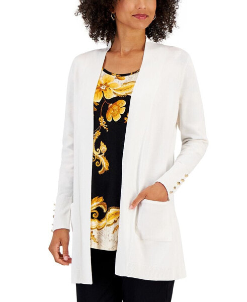 Women's Button-Sleeve Flyaway Cardigan, XS-4X, Created for Macy's