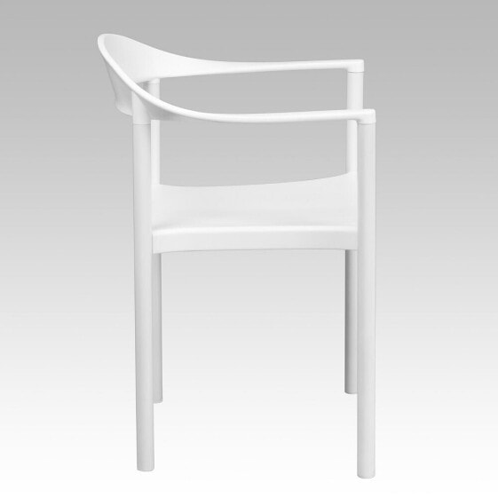 Hercules Series 1000 Lb. Capacity White Plastic Cafe Stack Chair