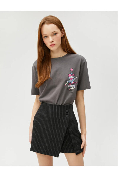 Футболка Koton Printed Oversize Tee