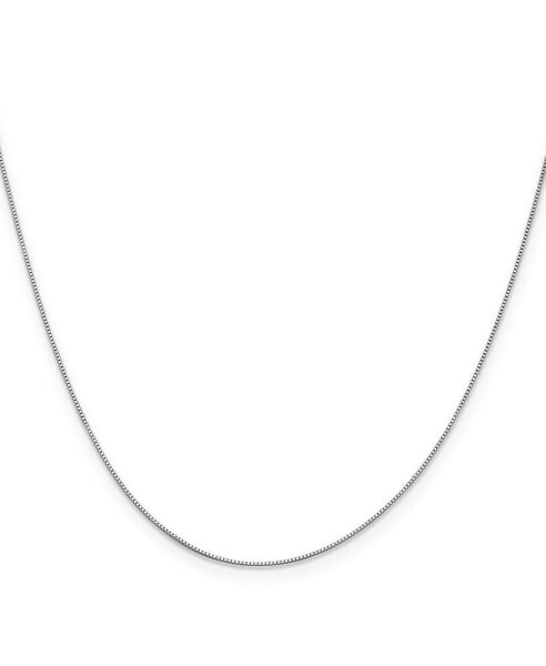 18K White Gold 18" Box with Spring Ring Clasp Chain Necklace