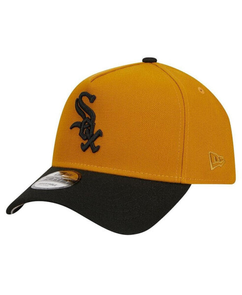 Men's Gold/Black Chicago White Sox Rustic A-Frame 9FORTY Adjustable Hat