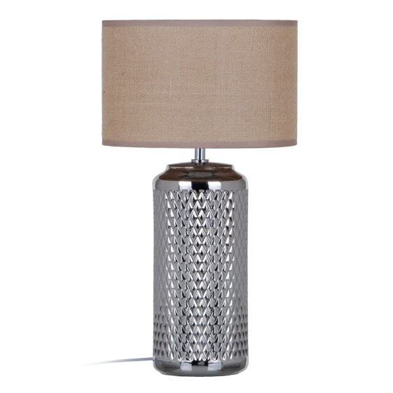 Декоративная настольная лампа BB Home Sackcloth Ceramic Silver 28 x 28 x 50,5 cm 60 Ватт 220-240 Волт