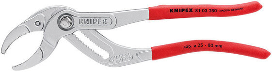 KNIPEX 81 03 250, Siphon pliers, 8 cm, Chromium-vanadium steel, Red, 62 mm, 250 mm