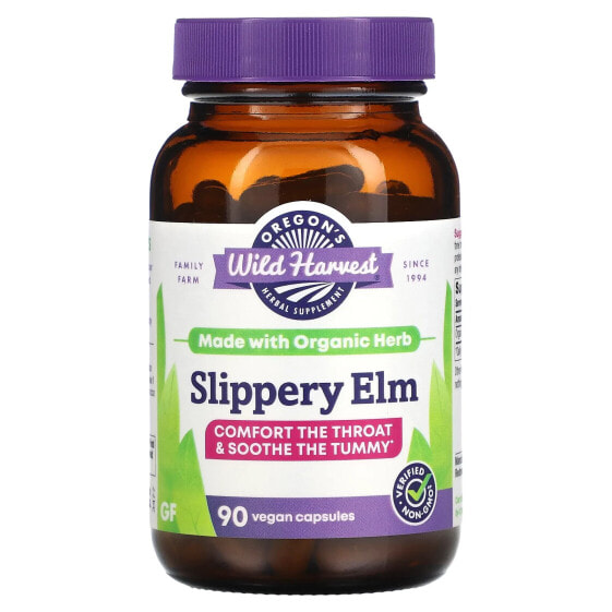 Травяные капсулы Slippery Elm, 90 шт., веганские