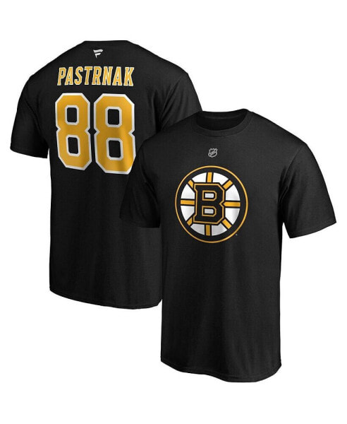 Men's David Pastrnak Black Boston Bruins Big and Tall Name and Number T-shirt