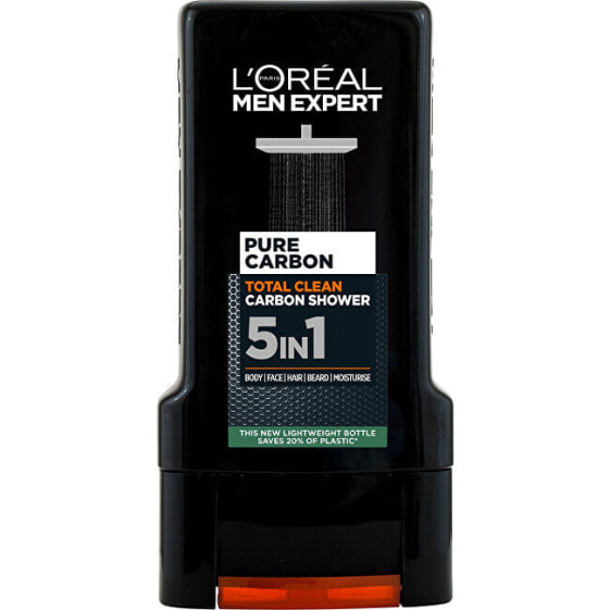 Shower gel Men Expert Pure Carbon (Total Clean Carbon Shower) 300 ml