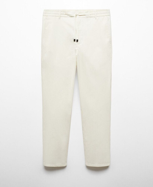 Men's Cotton Seersucker Drawstring Pants