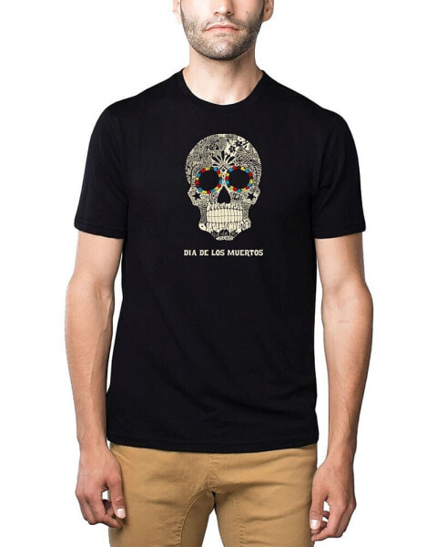 Men's Premium Word Art T-Shirt - Dia De Los Muertos