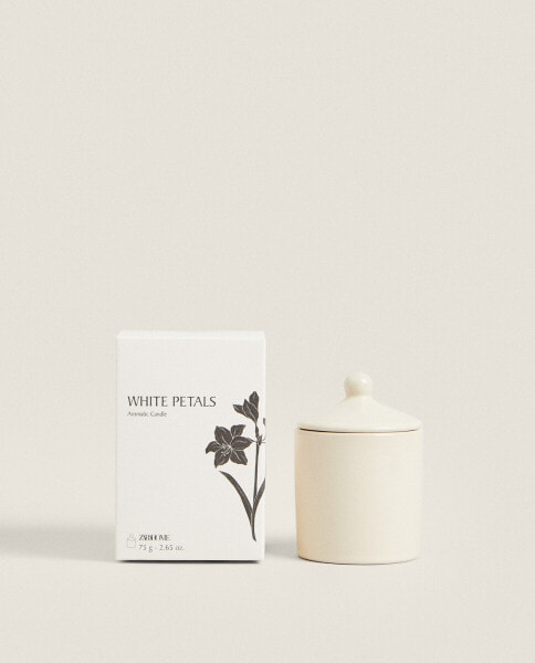 (75 g) white petals scented candle