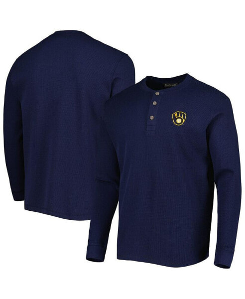 Men's Milwaukee Brewers Navy Maverick Long Sleeve T-shirt