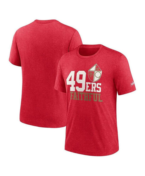 Men's Heather Scarlet San Francisco 49ers Local Tri-Blend T-shirt