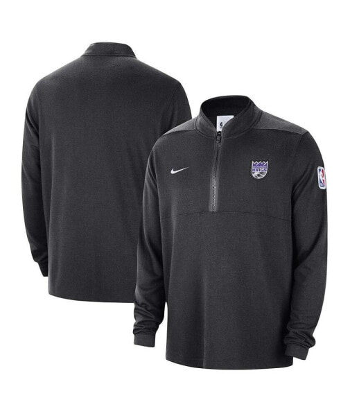 Men's Black Sacramento Kings Authentic Performance Half-Zip Jacket