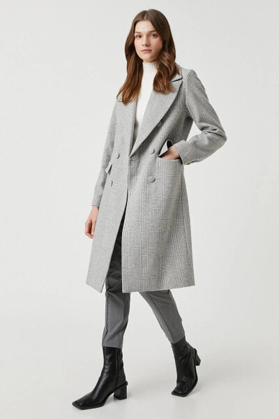 Пальто Koton Grey Check Coat