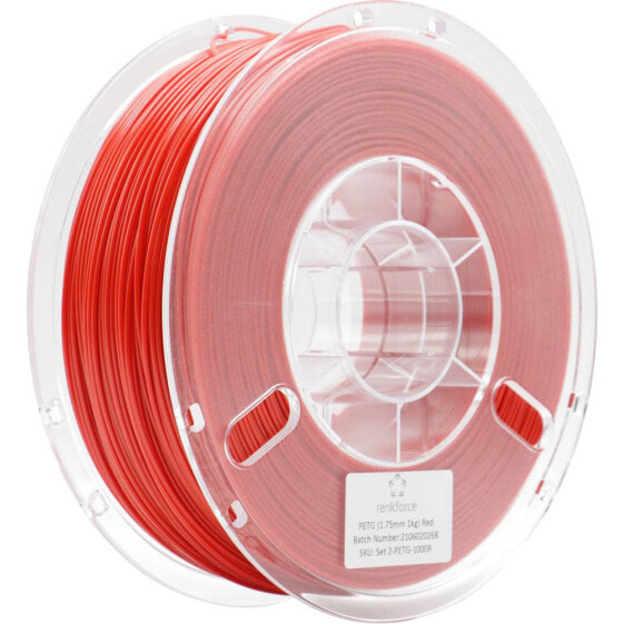 Renkforce RF-4738596 Filament PETG 1.75 mm 1000 g Red 1 St.