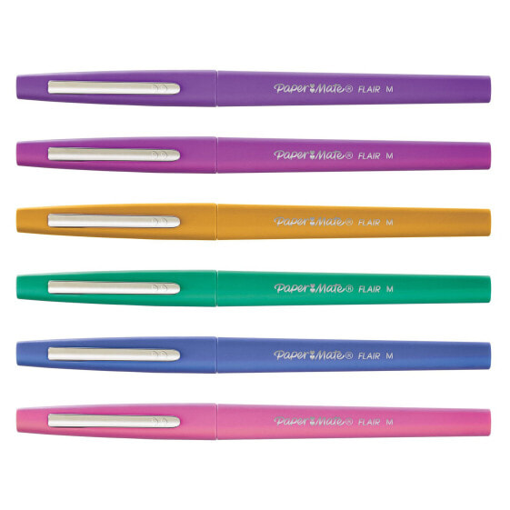 Paper Mate Flair - Medium - 6 colours - Multicolour - Bullet tip - 1 mm - Multicolour