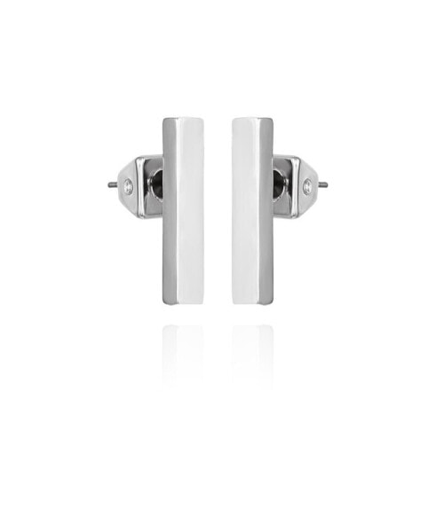 Серьги Vince Camuto Silver-Tone Rectangle Bar Stud