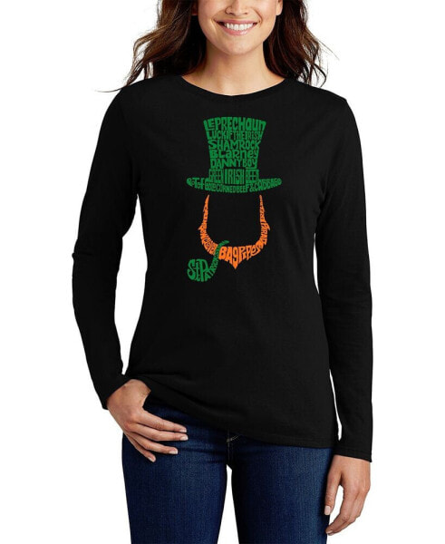 Women's Leprechaun Word Art Long Sleeve T-shirt