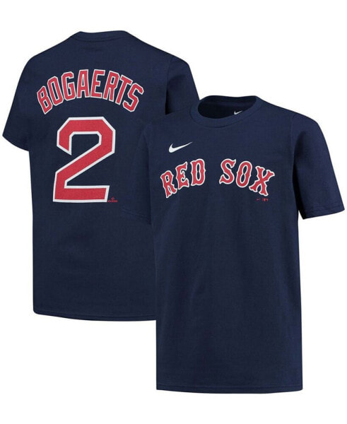 Футболка для малышей Nike Xander Bogaerts Boston Red Sox с именем и номером игрока, синяя