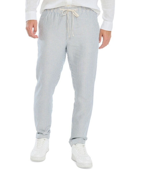 Men's Classic-Fit Elastic Drawstring Linen Pant