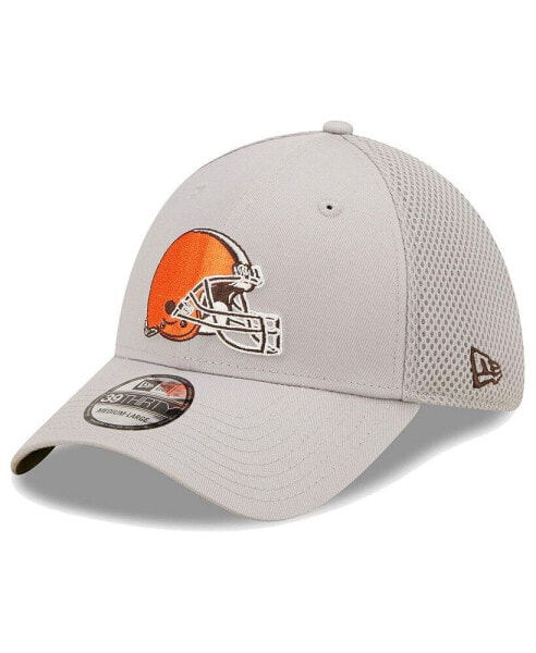 Men's Gray Cleveland Browns Team Neo 39THIRTY Flex Hat