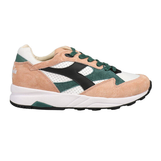 Diadora Eclipse Italia Lace Up Mens Green, Pink, White Sneakers Casual Shoes 17