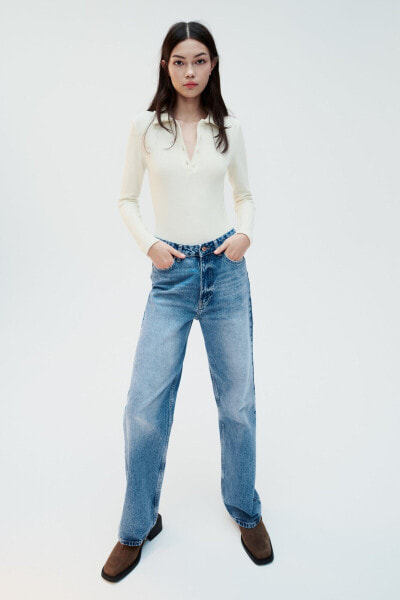 Z1975 straight-fit high-waist full length jeans