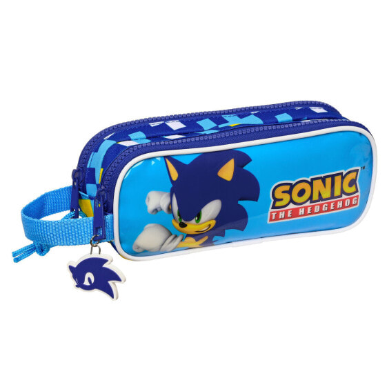 Детский школьный пенал Sonic Speed Синий 21 x 8 x 6 см