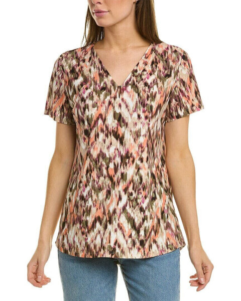 Jones New York Moss Crepe Top Women's Beige Xs