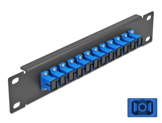 Delock 66760 - Fiber - SC - Black - Blue - Metal - Rack mounting - 1U