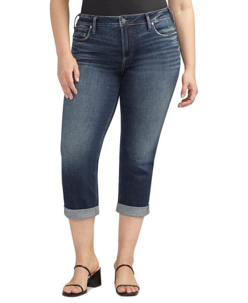 Джинсы Silver Jeans Co. для женщин модель Suki Luxe Stretch Mid Rise Curvy Fit Capri
