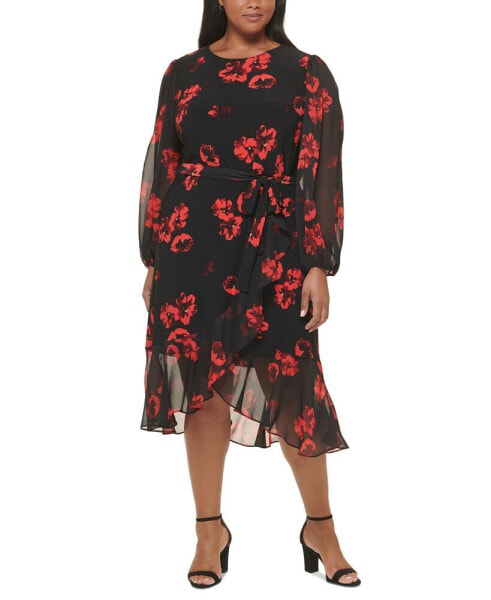 Plus Size Montreux Floral Print Midi Dress