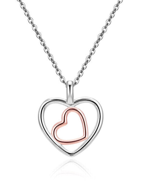 Nádherný stříbrný náhrdelník Srdce AGS1535/47