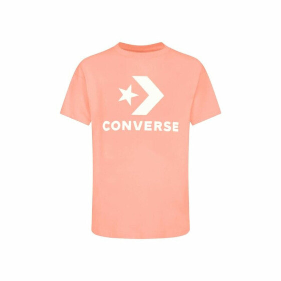 Unisex Short Sleeve T-Shirt Converse Standard Fit Center Front Large Salmon