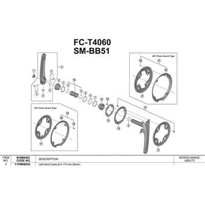 SHIMANO Alivio T4060 left crank