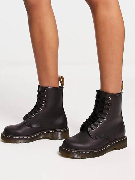 Dr Martens Vegan 1460 classic ankle boots in black  