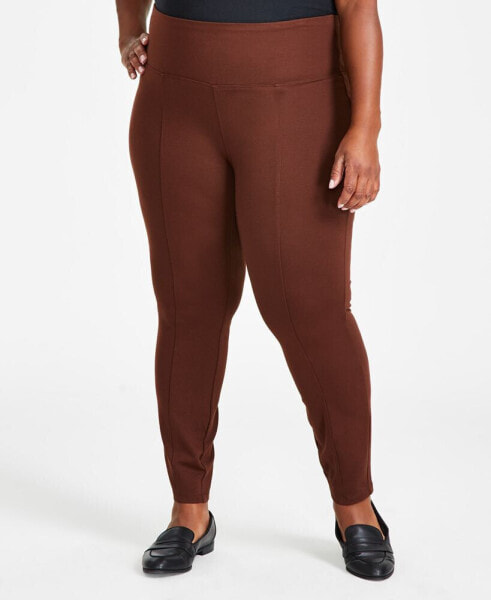 Plus Size Pull-On Ponté Knit Pants, Created for Macy's