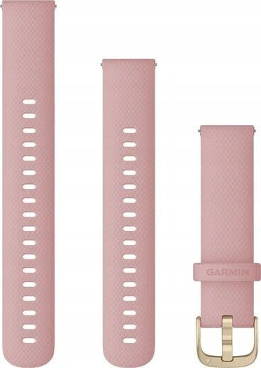 Garmin Garmin Ersatzarmband 18mm Silikon Rosa/Weißgold Schnalle