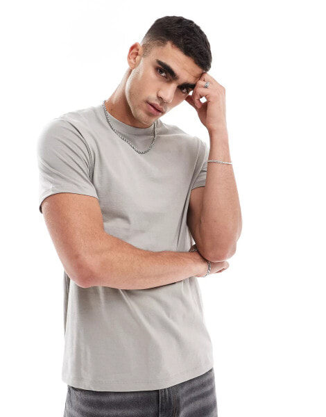 ASOS DESIGN essential crew neck t-shirt in stone