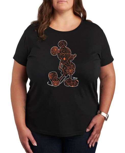 Trendy Mouse Spiderweb Plus Size Graphic T-shirt