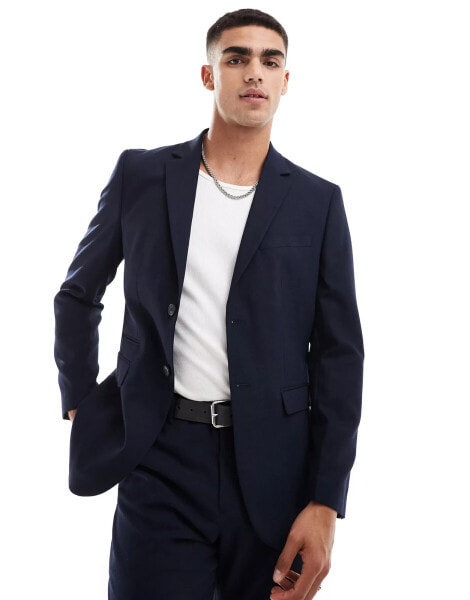 Selected Homme Neil regular fit suit jacket in navy