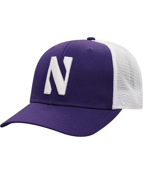 Men's Purple and White Northwestern Wildcats Trucker Snapback Hat