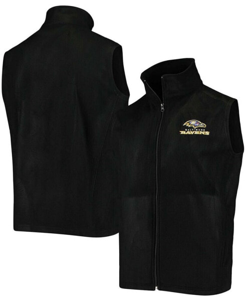 Men's Black Baltimore Ravens Houston Fleece Full-Zip Vest